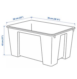 Caja de almacenamiento IKEA + tapa