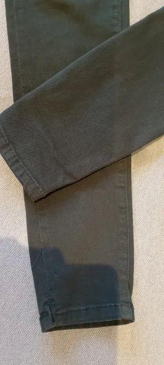 2 Pantalones Jeans Beige/Verde oliva