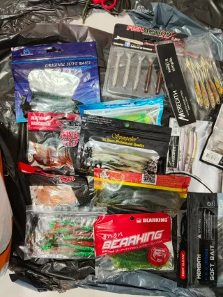 Mega lote artículos pesca