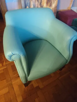 Butaca azul verdoso