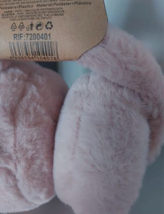 Paraorecchie KmtStyle Peluche Rosa Antico