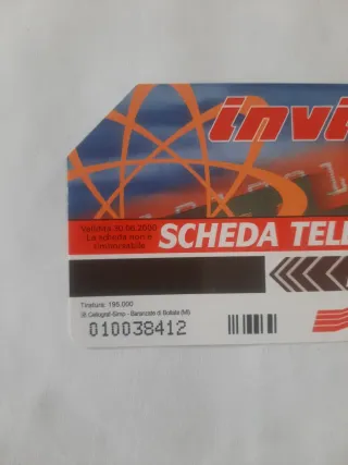 4 Schede Telefoniche Invicta Telecom Italia