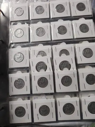 Monedas 5 y 10 céntimos 1940 1941,1945 1953 comple