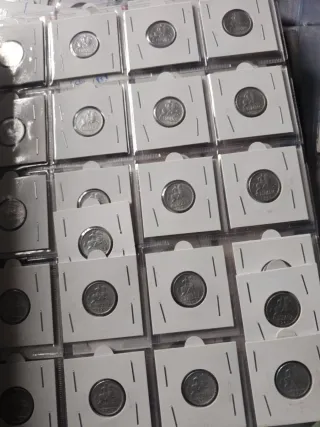 Monedas 5 y 10 céntimos 1940 1941,1945 1953 comple