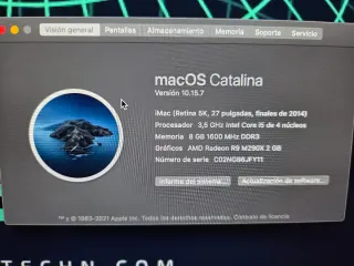 Imac Retina 5K 27 Apple, ratón, touchpad y teclado