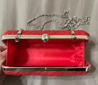 Pochette donna rossa corallo 5