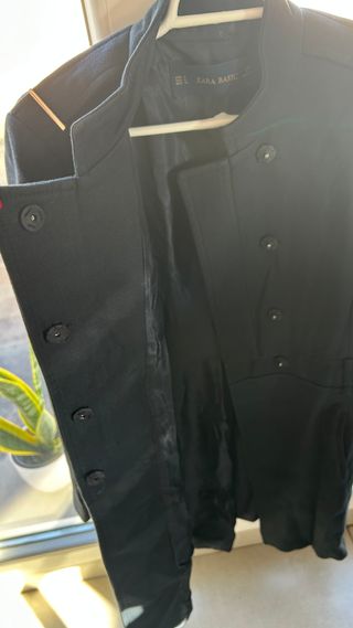 Abrigo Zara Azul Marino Elegante Talla S