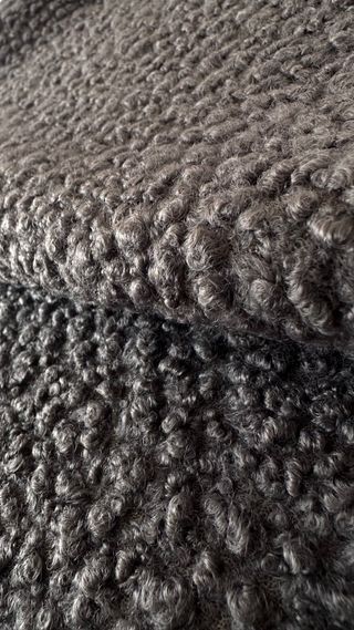 Tessuto misto lana stretch bouclè