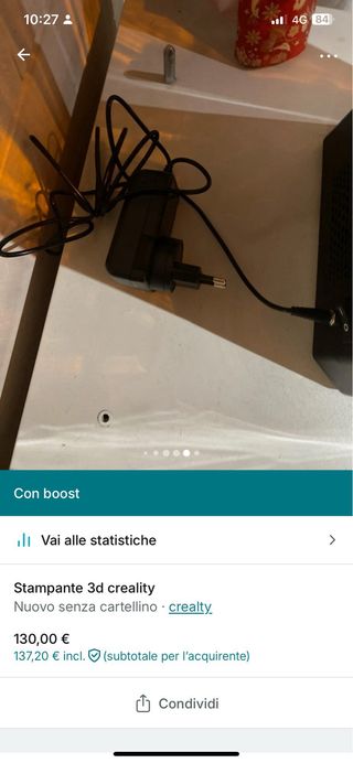 Stampante 3D Resina Creality Arancione