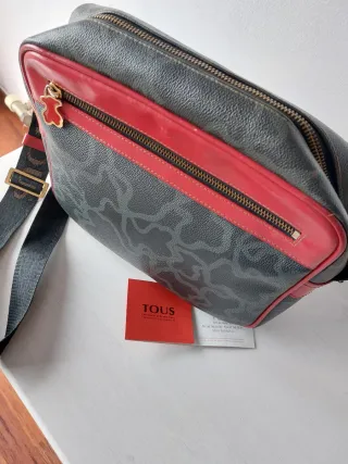 Bolso Tous gris y rojo con certificado