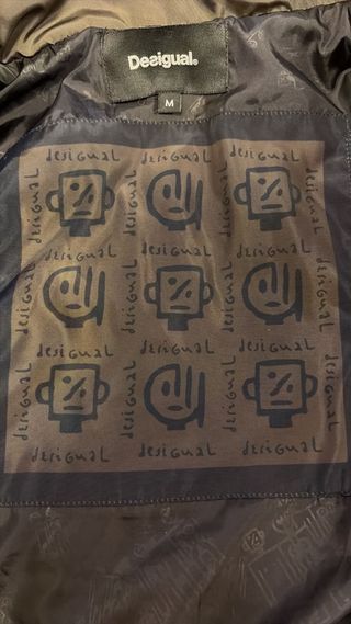 Cazadora Desigual Talla M Marrón y Gris