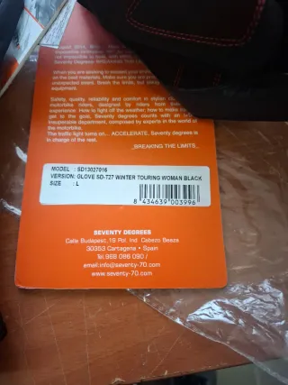 Guantes Moto SEVENTY SD-T27 Talla L