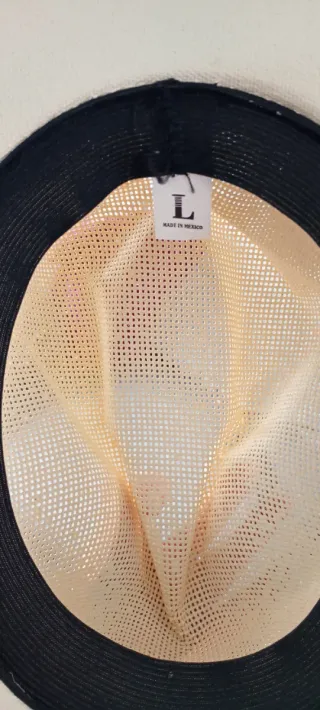 Sombrero de paja bordado multicolor