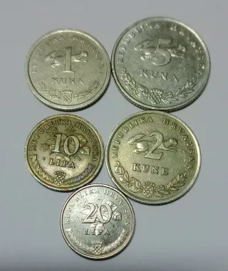 Lotto 28 5 monete Croazia