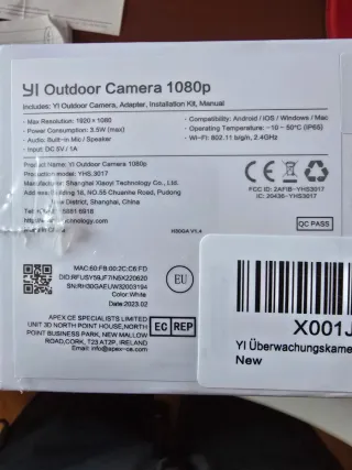 Yi Cámara Exterior 1080p