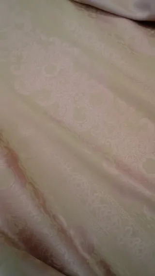 Tessuto damascato beige/rosa