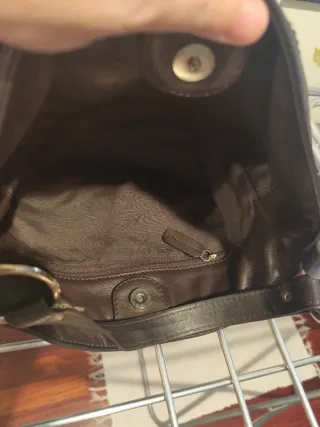 Bolso Piel Purificación García Azul/Marrón