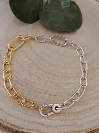 Pulsera eslabones bicolor