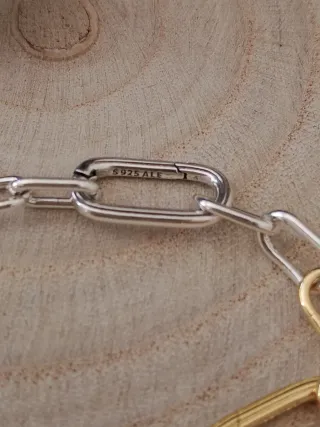 Pulsera eslabones bicolor