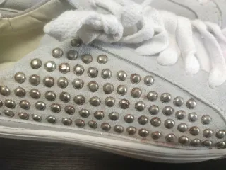 Zapatillas Mujer Tachuelas Gris/Plata