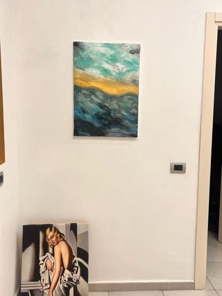 Quadro astratto moderno mare