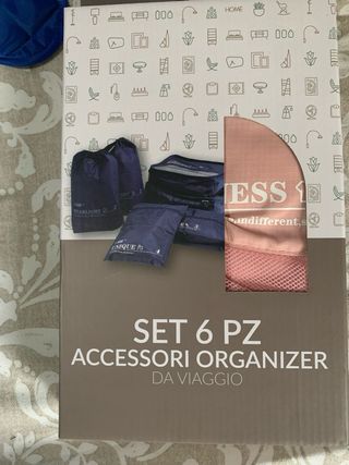 Set organizer accessori da viaggio