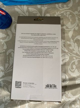 Set organizer accessori da viaggio