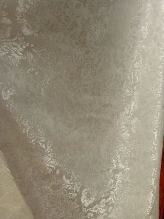 Tessuto damascato bianco