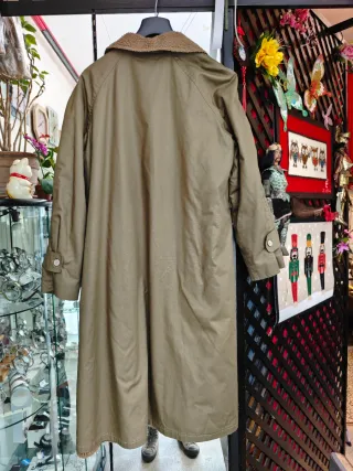 Cappotto impermeabile foderato marrone/verde