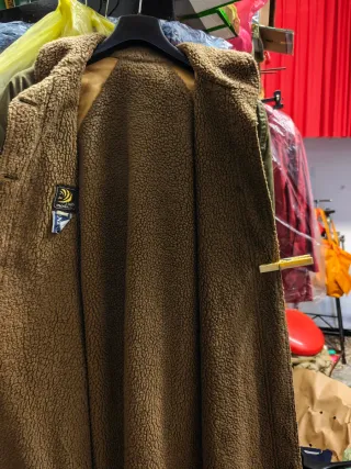 Cappotto impermeabile foderato marrone/verde