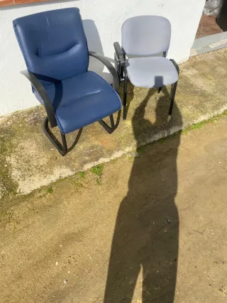 8 Poltrone in Pelle Sintetica Blu