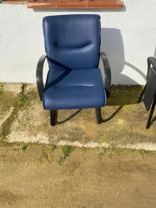 8 Poltrone in Pelle Sintetica Blu