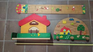 Conjunto infantil: Estantería, Perchero, Metro