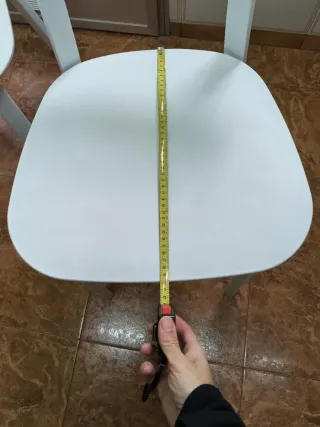 Juego de 2 Sillas Blancas de Resina