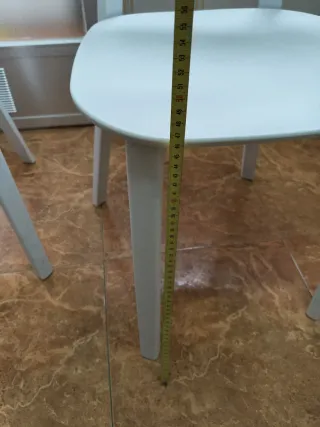 Juego de 2 Sillas Blancas de Resina