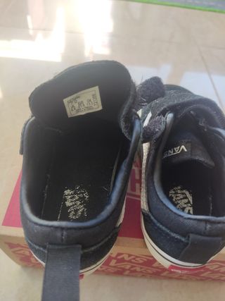 Zapatos Vans Negros Niños Velcro