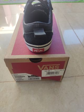 Zapatos Vans Negros Niños Velcro