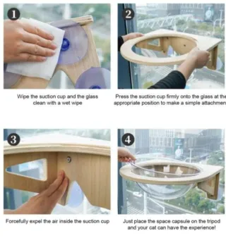 Hamaca para gatos en ventana