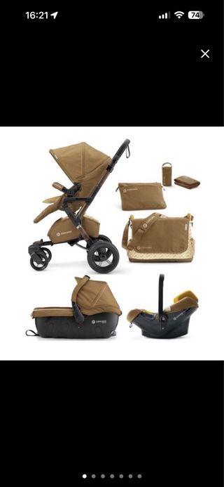 Carrito de bebé color Camel marca Concord.