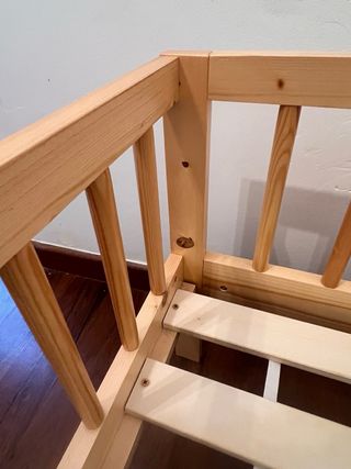 Cama Montessori 70x140 Madera Natural