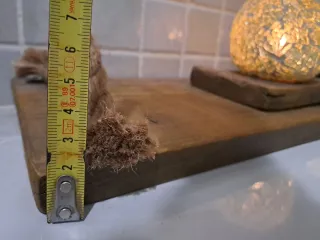 Bandeja de Bañera Rústica Artesanal Madera, cuerd