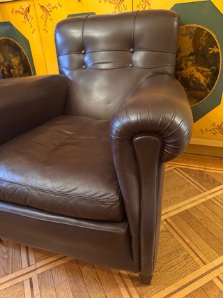 Poltrona pelle marrone tipo Frau Ottime condizioni