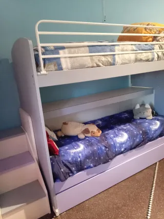 Letto a castello 3 letti con scaletta