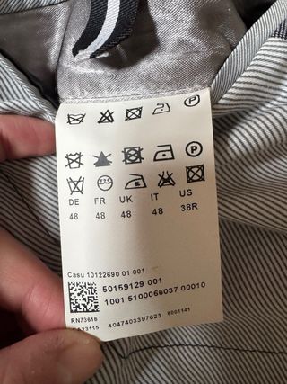 Americana Hugo Boss Talla 48 Gris Diseñador