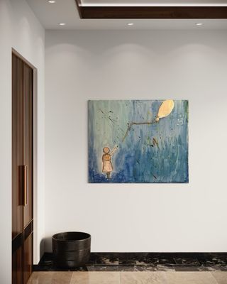 Quadro astratto bambino con palloncino