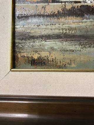 Cuadro al óleo firmado por Alonso