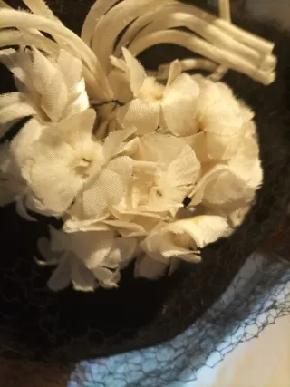 Sombrero mujer antiguo años 20 negro