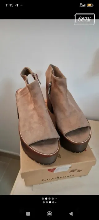 Sandalias Pull&Bear plataforma marrón