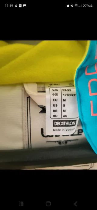 Chaqueta de esquí tricolor