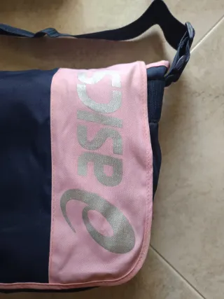 Borsa a tracolla Asics blu e rosa